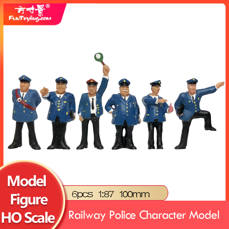 Model Kit Train - 1/87 Ho Scale ชุดรูปชุดรถไฟเจ้าหน้าที่ภูมิทัศน์รถไฟรถไฟฉาก Diy Miniature