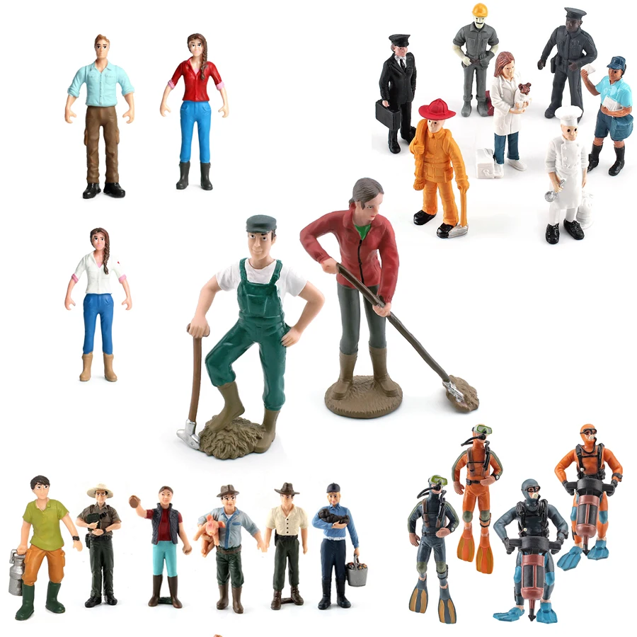 Model Kit Judge - ฟิกเกอร์คนอาชีพ ช่างฝีมือ นักเกษตรหญิง นักดำน้ำ เชฟ ทนายความ
