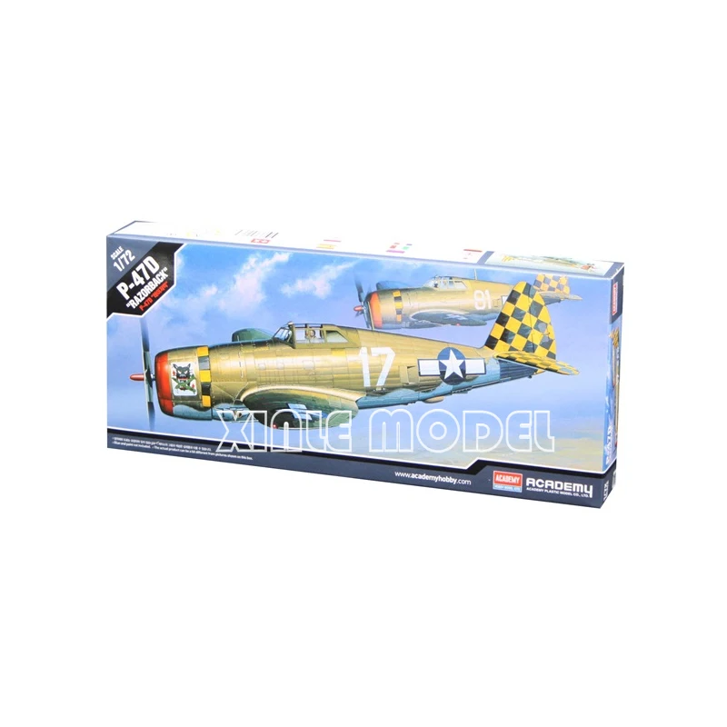 Model Kit Academy - อะคาเดมี่ 12492 อเมริกัน P-47D ธันเดอร์โบลท์ ชุดประกอบโมเดลขนาด