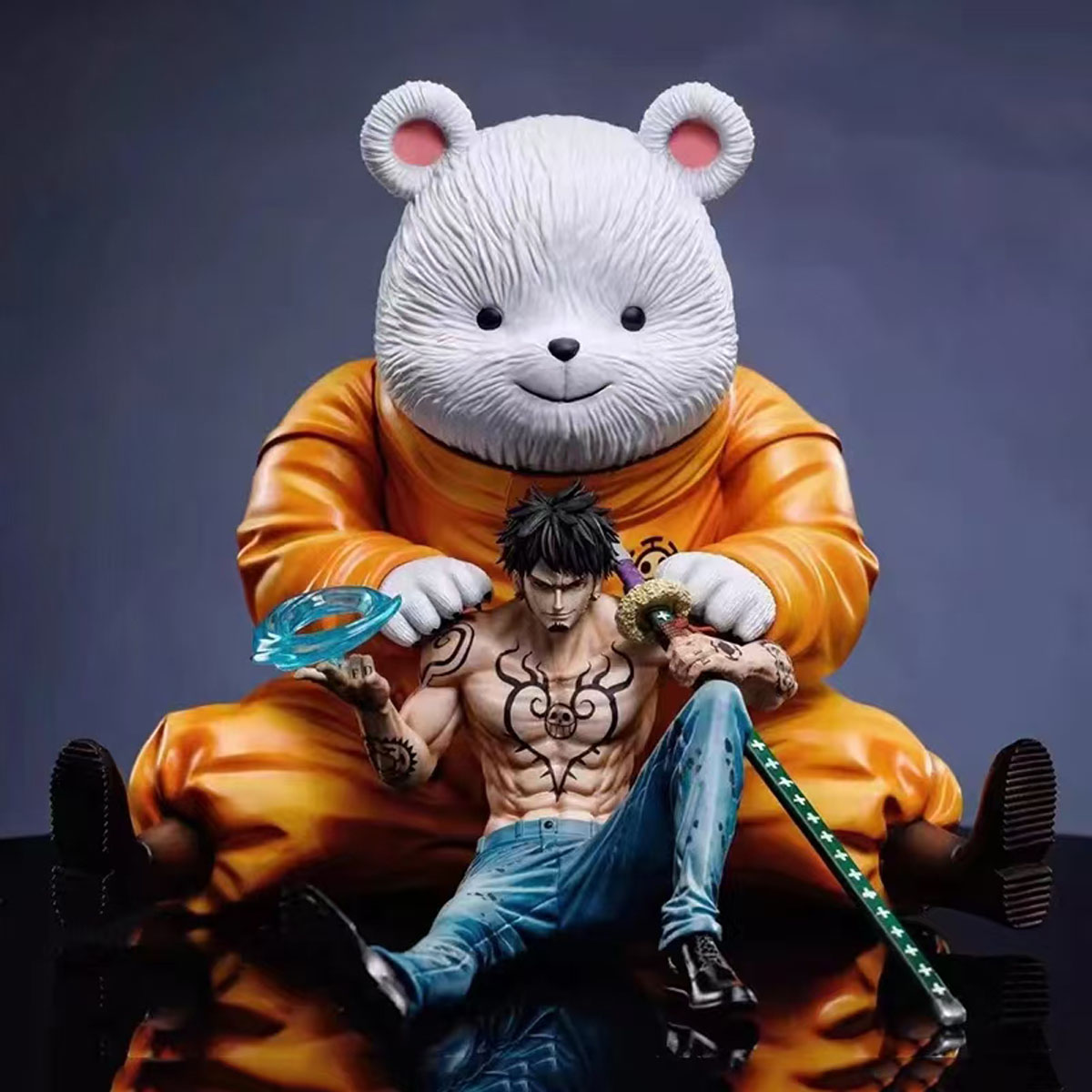 Model Kit Judge - One Piece Anime Figurine ท่านั่ง Trafalgar
