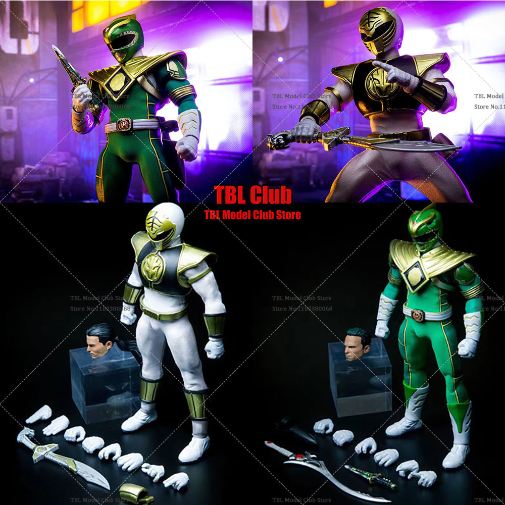 Model Kit Power Rangers - ของเล่นใหม่ในสต็อก ต้นไม้ ของเล่นสเกล 1/12 พาวเวอร์เรนเจอร์สีเขียวขาวทรงพลัง ขนาด