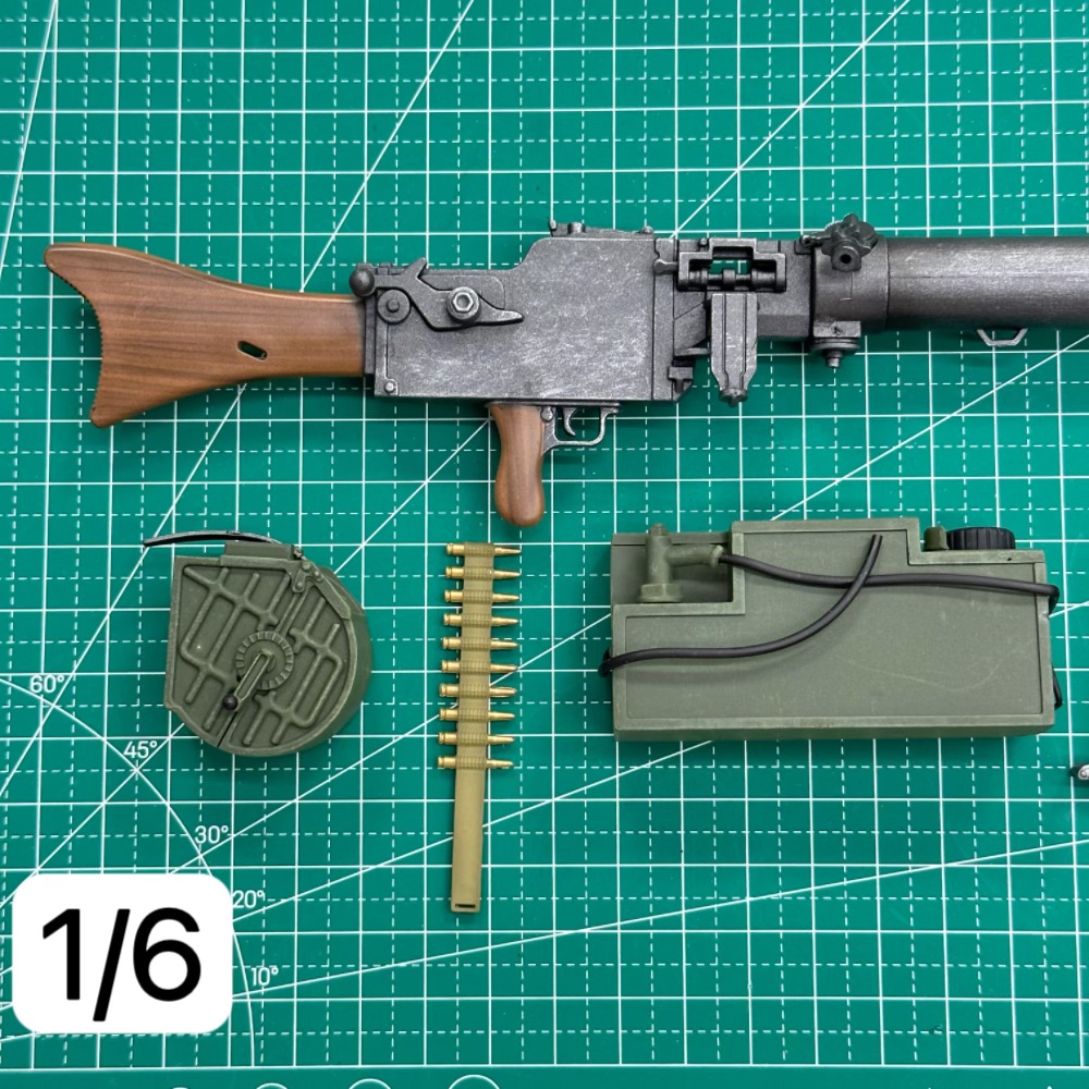 Model Kit Figures - โมเดลปืนกล MG08/15 ขนาด 1/6 สำหรับทหารยุคสงครามโลกครั้งที่ 1