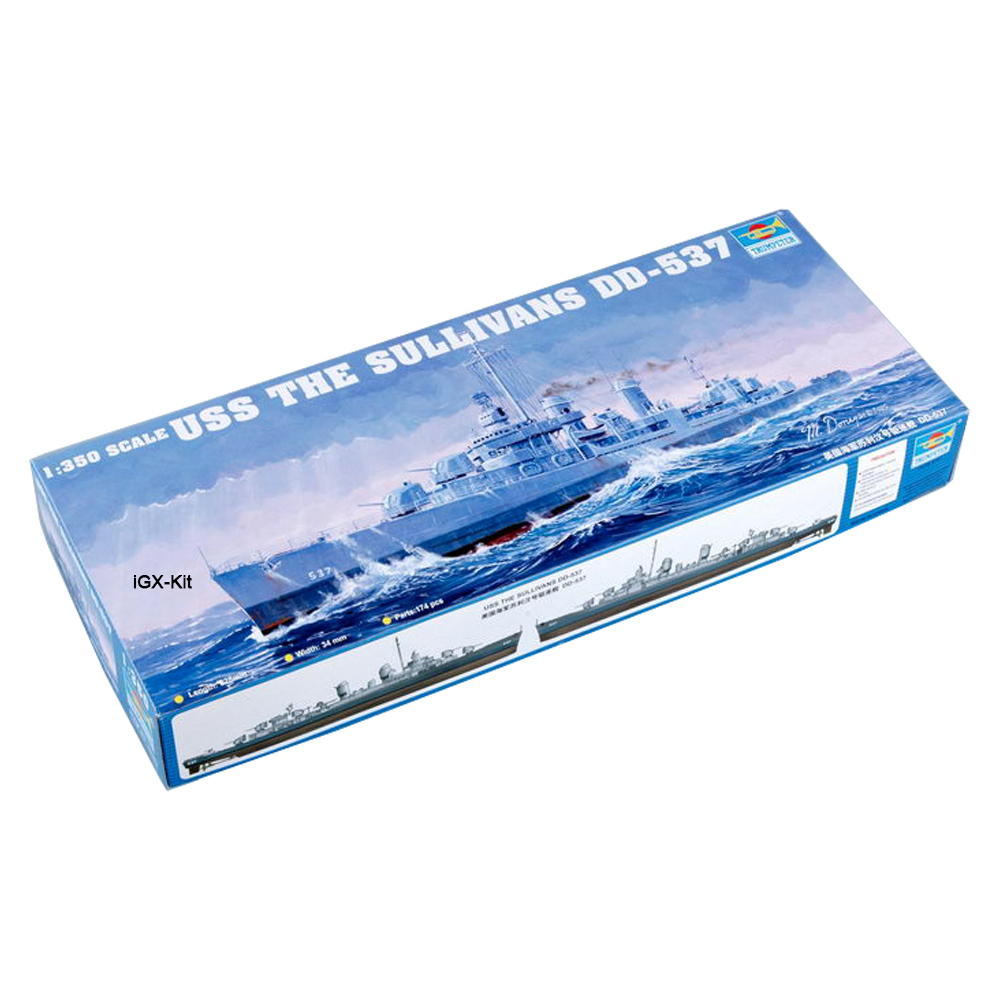 Model Kit Uss Iowa - ทรัมเปเตอร์ 05304 1/350 สเกล USS DD537