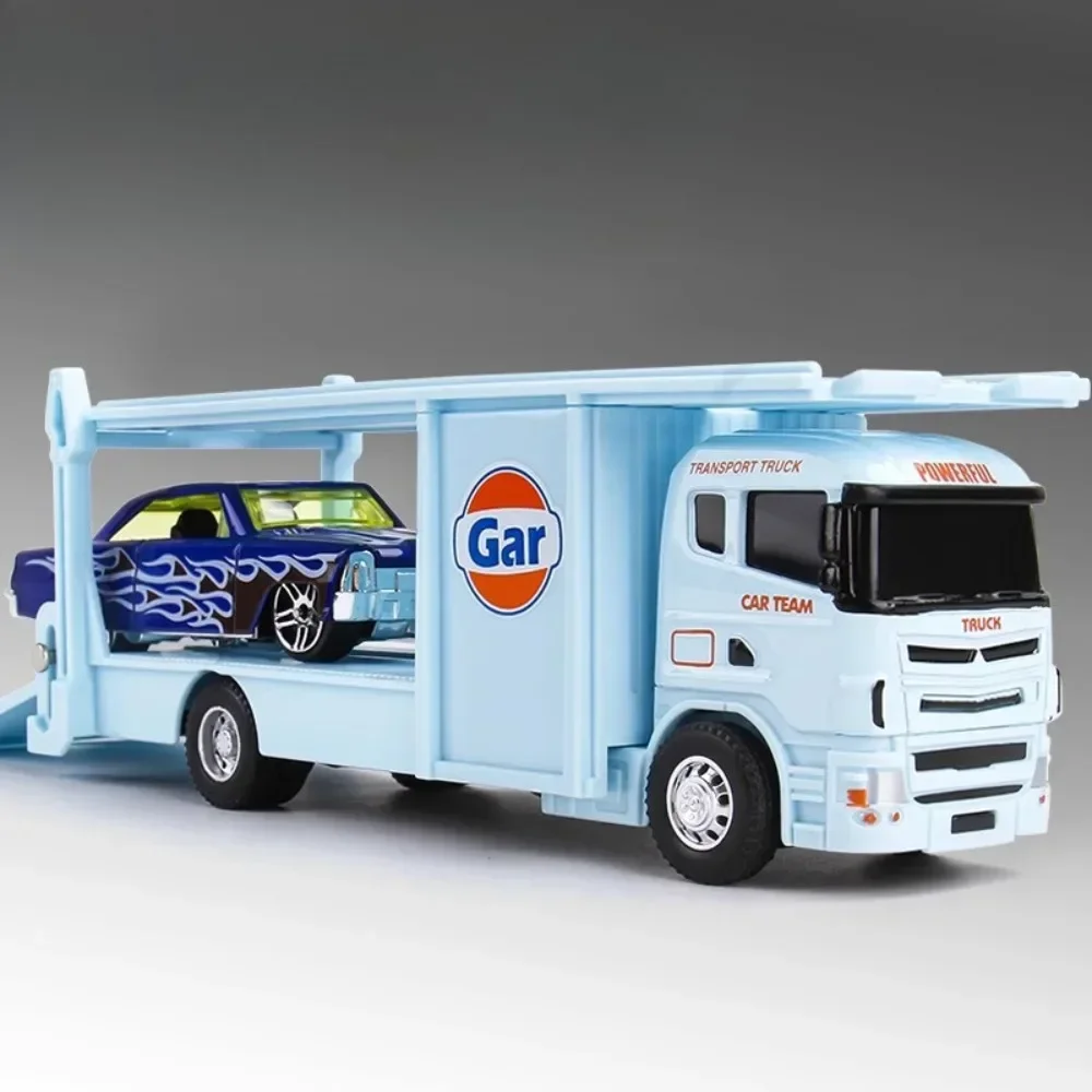 Model Kit Pg - ขนาด 1:64 คอนเทนเนอร์โลหะผสมTrailerรุ่นของเล่นรถDiecastโลหะMovable Jointดึงกลับกู้ภัยวิศวกรรมยานพาหนะของขวัญเด็ก