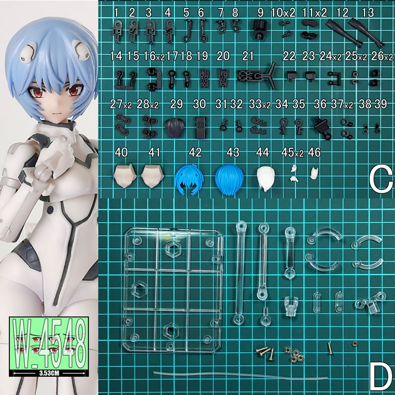 (มีสินค้า) (W_4548) รี อายานาม - Model Kit Evangelion Bandai บทวิจารณ์และราคา