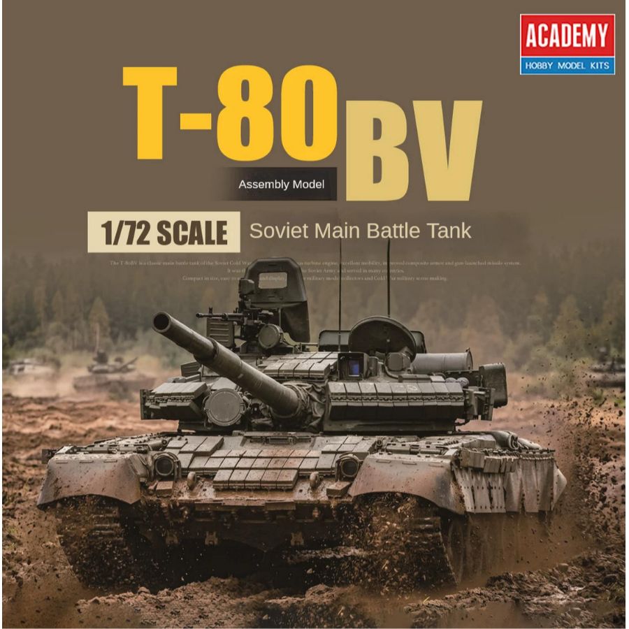 AC13434 อะคาเดมี่ 1/72 T-80BV  - Model Kit Academy บทวิจารณ์และราคา